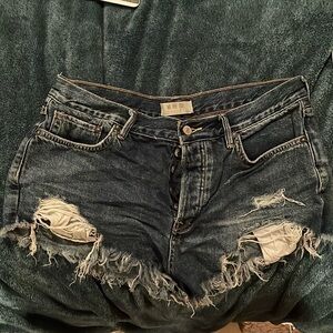 Free People denim cut off shorts